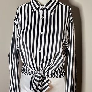 STYLISH Zara Bold Stripe Oversized Button-up NWT